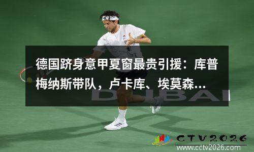 德国跻身意甲夏窗最贵引援：库普梅纳斯带队，卢卡库、埃莫森也在其中