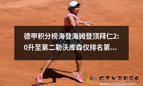 德甲积分榜海登海姆登顶拜仁2:0升至第二勒沃库森仅排名第八