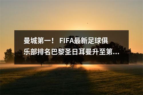 曼城第一！ FIFA最新足球俱乐部排名巴黎圣日耳曼升至第六皇马笑逐颜开