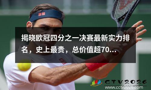 揭晓欧冠四分之一决赛最新实力排名，史上最贵，总价值超70亿欧元