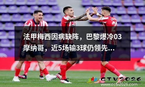法甲梅西因病缺阵，巴黎爆冷03摩纳哥，近5场输3球仍领先15分