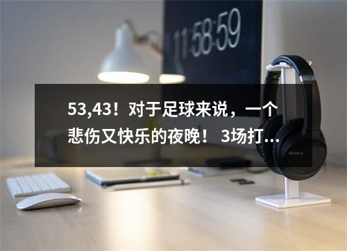 53,43！对于足球来说，一个悲伤又快乐的夜晚！ 3场打进21球，英超乱入保级，C罗哑火