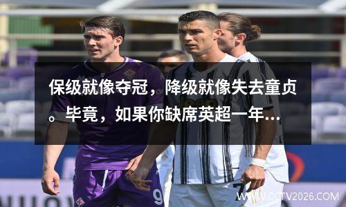 保级就像夺冠，降级就像失去童贞。毕竟，如果你缺席英超一年，你的收入就会减少1亿英镑。