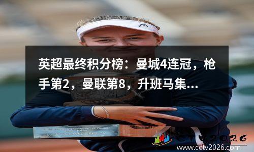 英超最终积分榜：曼城4连冠，枪手第2，曼联第8，升班马集体降级。