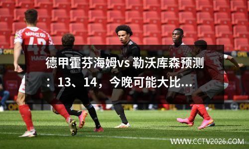 德甲霍芬海姆vs 勒沃库森预测：13、14，今晚可能大比分