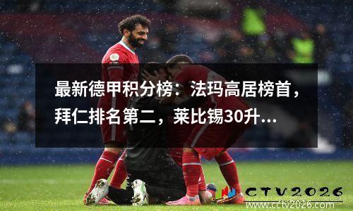 最新德甲积分榜：法玛高居榜首，拜仁排名第二，莱比锡30升排名第三，多特蒙德42升排名第七