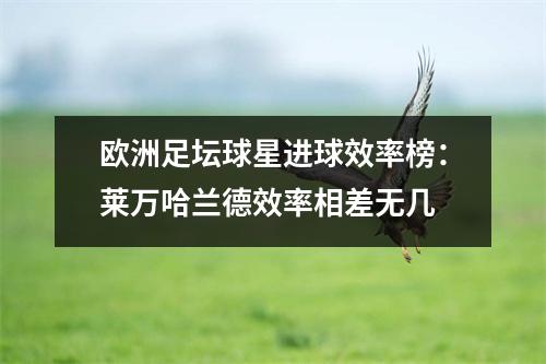 欧洲足坛球星进球效率榜：莱万哈兰德效率相差无几