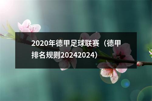 2020年德甲足球联赛（德甲排名规则20242024）