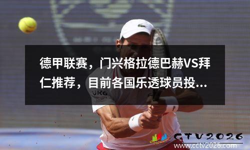 德甲联赛，门兴格拉德巴赫VS拜仁推荐，目前各国乐透球员投注数据参考