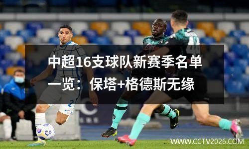 中超16支球队新赛季名单一览：保塔+格德斯无缘