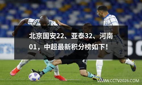 北京国安22、亚泰32、河南01，中超最新积分榜如下！