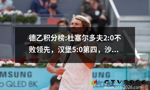 德乙积分榜:杜塞尔多夫2:0不败领先，汉堡5:0第四，沙尔克0:2遭遇连败