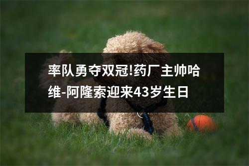 率队勇夺双冠!药厂主帅哈维-阿隆索迎来43岁生日