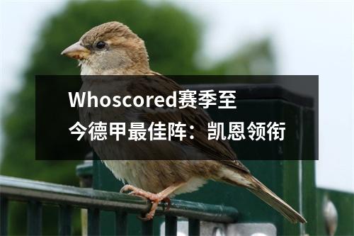 Whoscored赛季至今德甲最佳阵：凯恩领衔