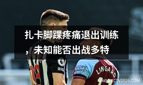 扎卡脚踝疼痛退出训练，未知能否出战多特