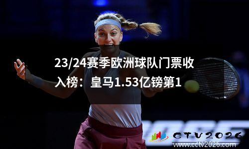 23/24赛季欧洲球队门票收入榜：皇马1.53亿镑第1