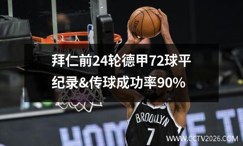 拜仁前24轮德甲72球平纪录&传球成功率90%