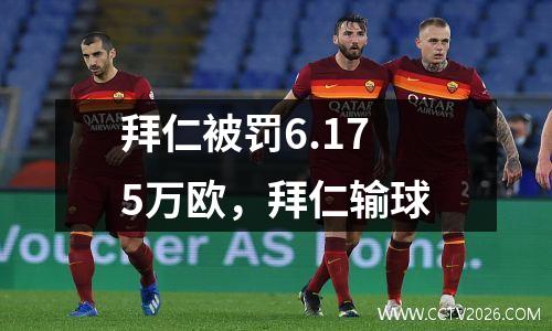 拜仁被罚6.175万欧，拜仁输球