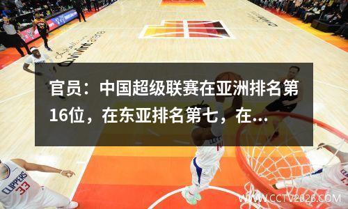 官员：中国超级联赛在亚洲排名第16位，在东亚排名第七，在亚足联冠军联赛的第2425季中只有一名