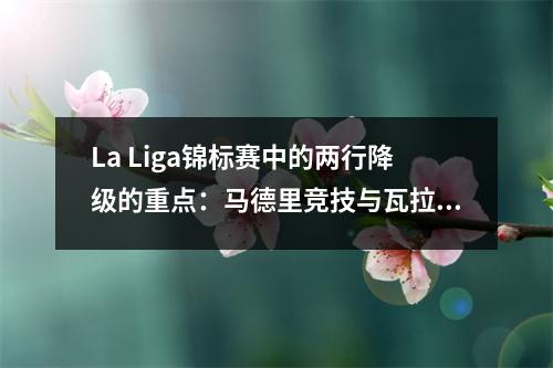 La Liga锦标赛中的两行降级的重点：马德里竞技与瓦拉登，在家中粉碎还是被绝地武士击败？