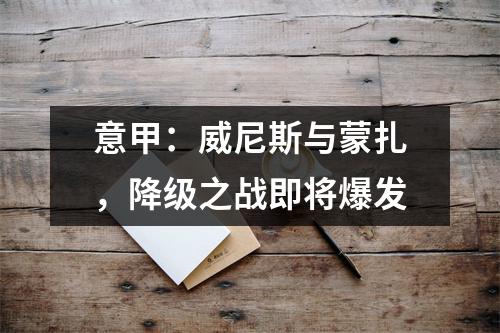 意甲：威尼斯与蒙扎，降级之战即将爆发
