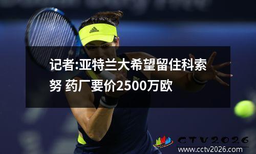 记者:亚特兰大希望留住科索努 药厂要价2500万欧