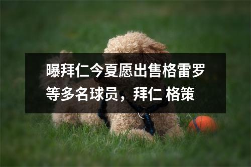 曝拜仁今夏愿出售格雷罗等多名球员，拜仁 格策