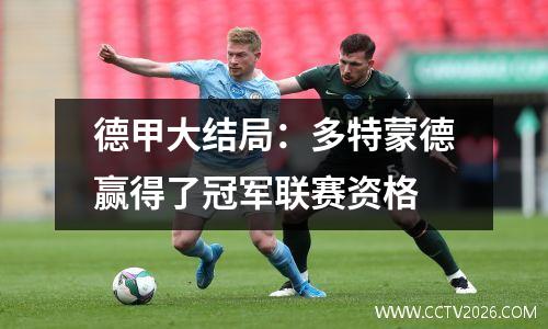 德甲大结局：多特蒙德赢得了冠军联赛资格