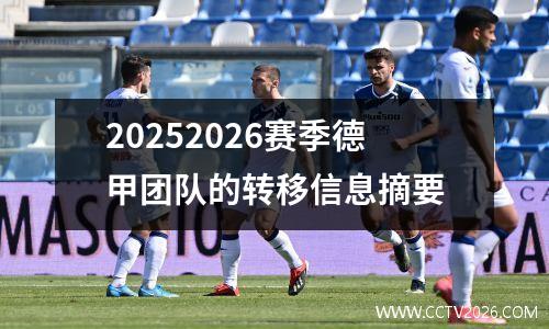 20252026赛季德甲团队的转移信息摘要