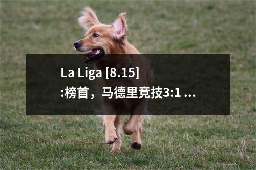 La Liga [8.15] :榜首，马德里竞技3:1 Granada，Cadiz 1:0 Alaves