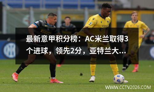 最新意甲积分榜：AC米兰取得3个进球，领先2分，亚特兰大获胜并上升至第六名