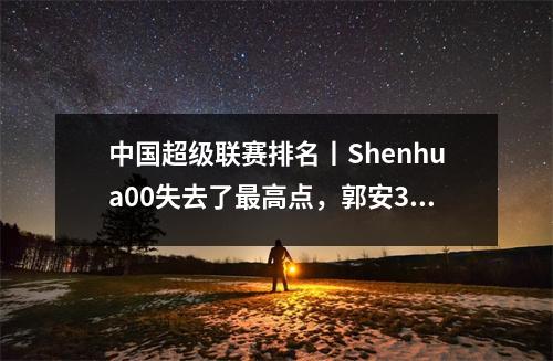 中国超级联赛排名丨Shenhua00失去了最高点，郭安31排名第三，而港口连续赢得了最高的胜利