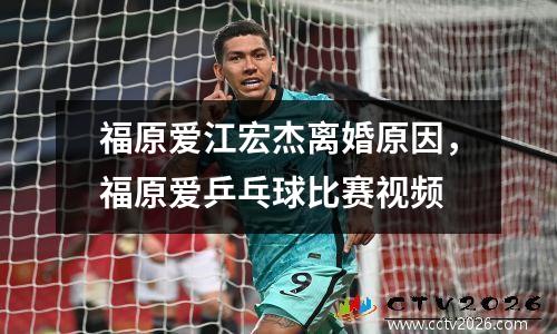 福原爱江宏杰离婚原因，福原爱乒乓球比赛视频