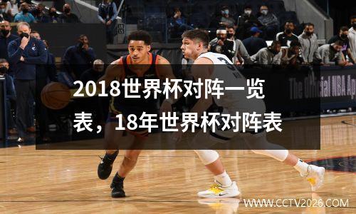 2018世界杯对阵一览表，18年世界杯对阵表