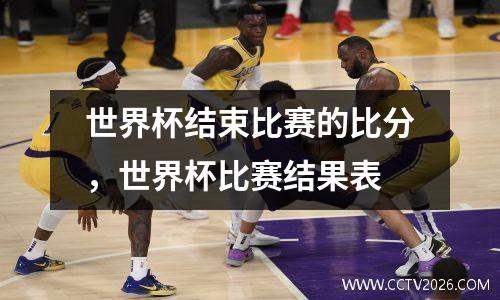 世界杯结束比赛的比分，世界杯比赛结果表