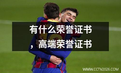有什么荣誉证书，高端荣誉证书