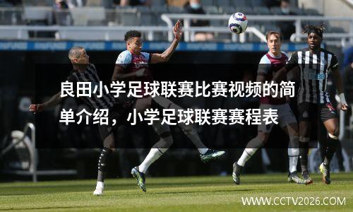 良田小学足球联赛比赛视频的简单介绍，小学足球联赛赛程表