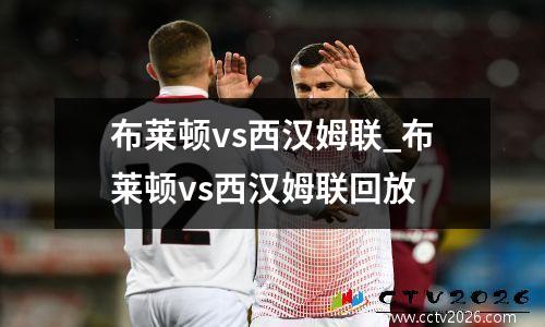 布莱顿vs西汉姆联_布莱顿vs西汉姆联回放