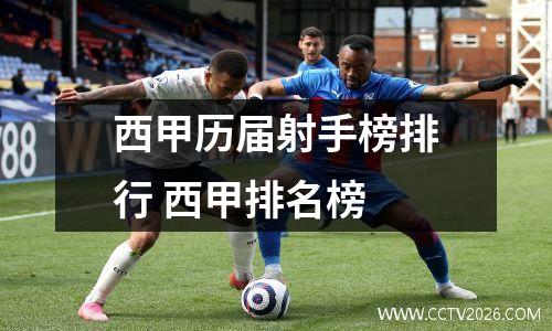 西甲历届射手榜排行 西甲排名榜