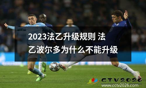 2023法乙升级规则 法乙波尔多为什么不能升级