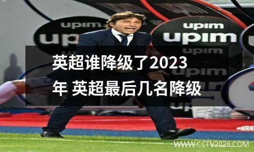 英超谁降级了2023年 英超最后几名降级