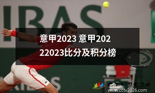 意甲2023 意甲20222023比分及积分榜