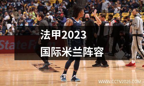 法甲2023 国际米兰阵容