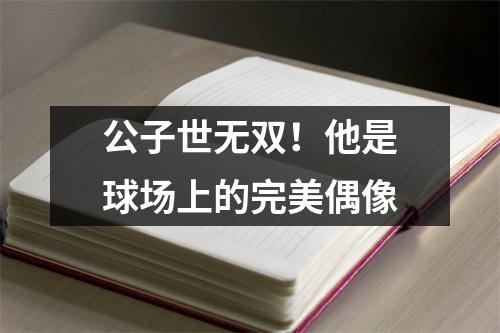 公子世无双！他是球场上的完美偶像