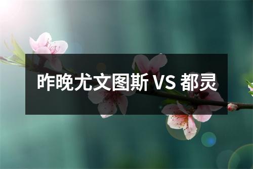 昨晚尤文图斯 VS 都灵