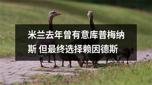 米兰去年曾有意库普梅纳斯 但最终选择赖因德斯