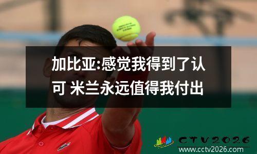 加比亚:感觉我得到了认可 米兰永远值得我付出