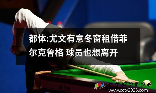 都体:尤文有意冬窗租借菲尔克鲁格 球员也想离开