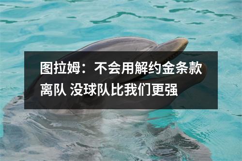 图拉姆：不会用解约金条款离队 没球队比我们更强