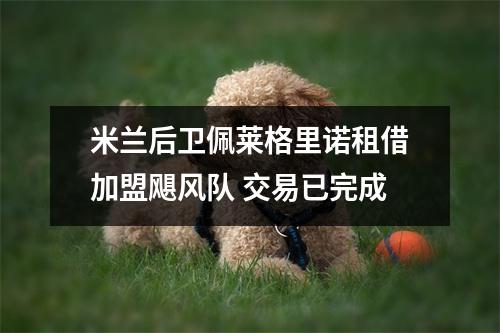 米兰后卫佩莱格里诺租借加盟飓风队 交易已完成